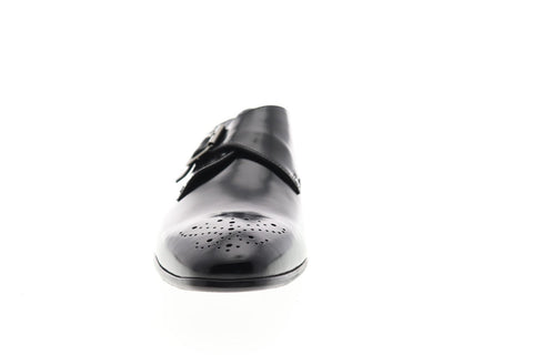 Bruno Magli Coleman BM600284 Mens Black Leather Dress Monk Strap Shoes