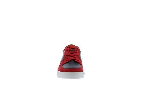 French Connection Simon FC7180L Mens Red Leather Lifestyle Sneakers Shoes