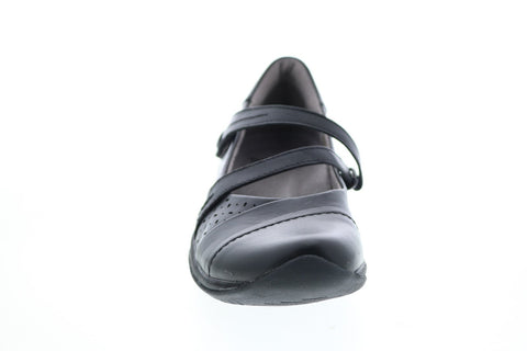 Earth Inc. Kara Galilei Womens Black Wide Leather Mary Jane Flats Shoes