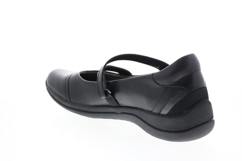 Earth Inc. Kara Galilei Womens Black Wide Leather Mary Jane Flats Shoes