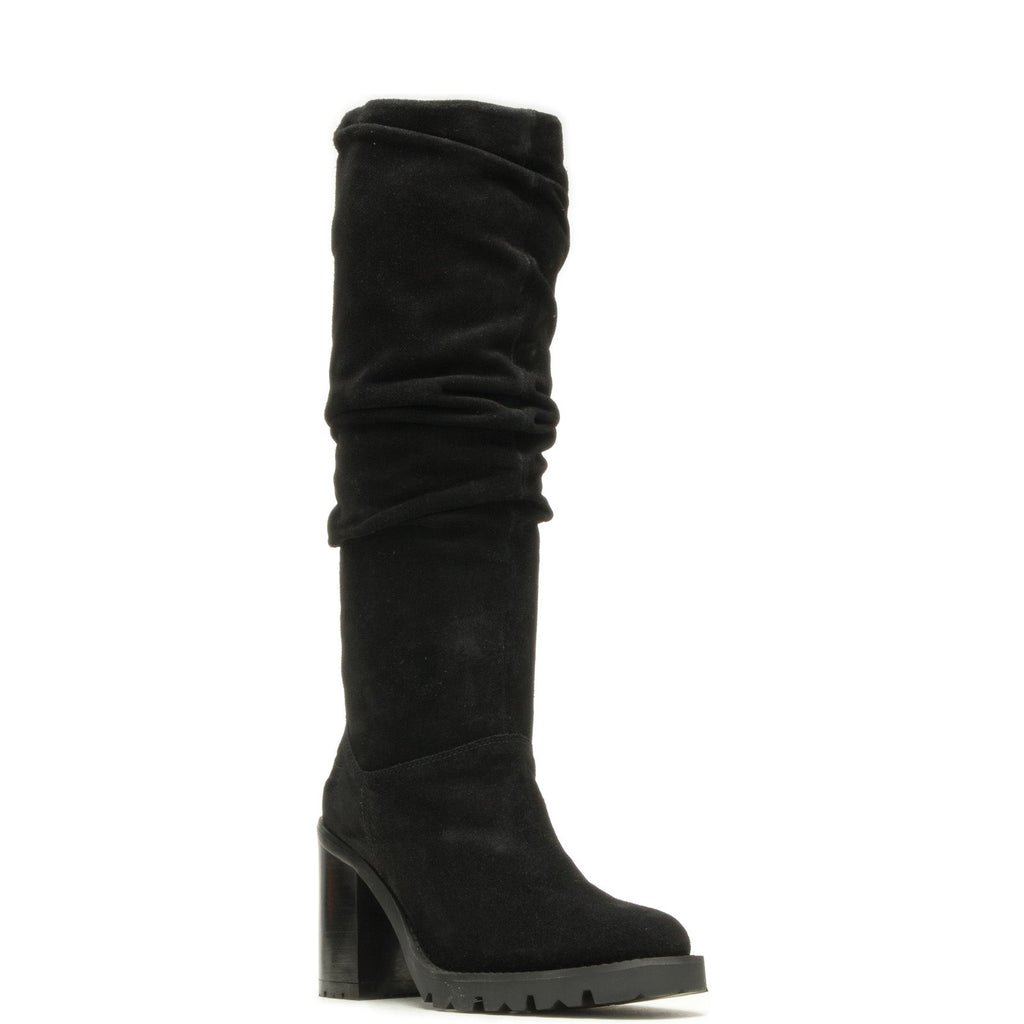 HM 25S RIDING BOOTS IN BLACK SUEDE WITH SILVER HARDWARE