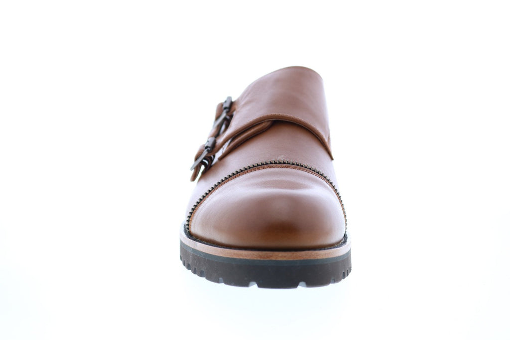 Robert Graham Acadia RGC5120 Mens Brown Leather Monk Strap  display picture 2
