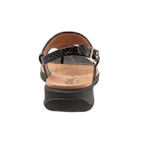 Softwalk Temara S2008-919 Womens Black Leather Slingback Sandals Shoes