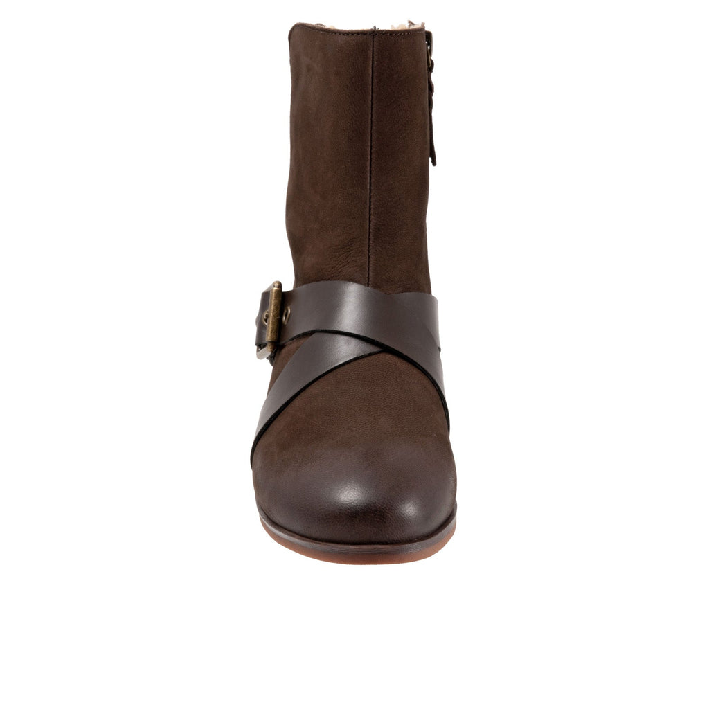 Softwalk Rayne S2057-211 Womens Brown Wide Leather Casual Dress Boots