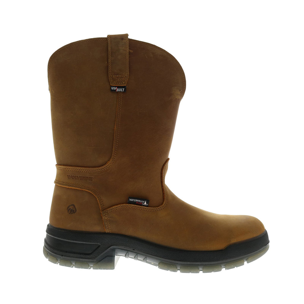 Wolverine Ramparts USA 10" WP W190018 Mens Brown Leather Work Boots