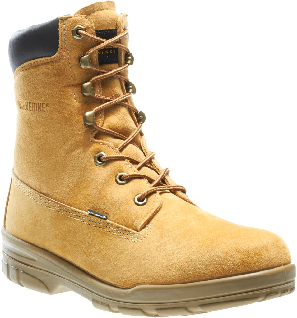 Wolverine Trappeur DuraShocks WP Insulated 8" Mens Gold Wide Work Boot