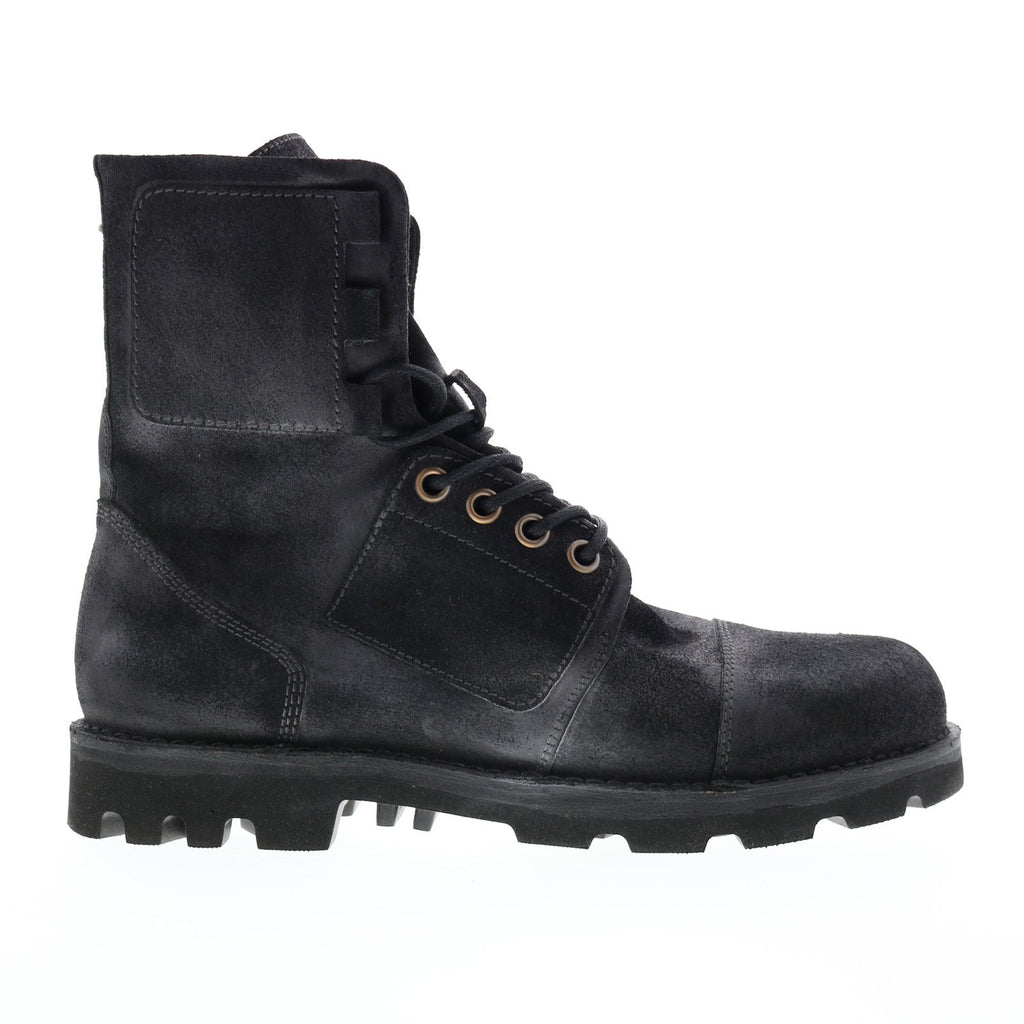 Diesel Hardkor D-Hartt Mens Black Suede Lace Up Casual Dress Boots