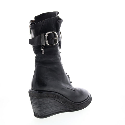 A.S.98 Thatcher A30210-201 Womens Black Leather Casual Dress Boots Boots