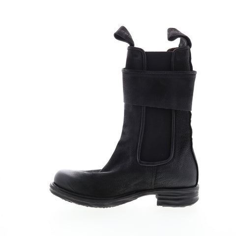 A.S.98 Sikes A50216-101 Womens Black Leather Slip On Chelsea Boots