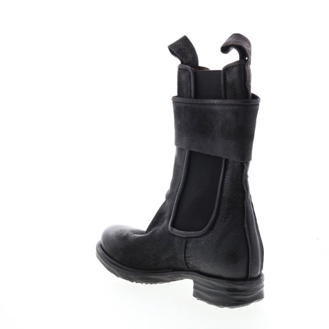 A.S.98 Sikes A50216-101 Womens Black Leather Slip On Chelsea Boots