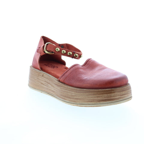 A.S.98 Parth A78104-101 Womens Brown Leather Sandals Platform Shoes