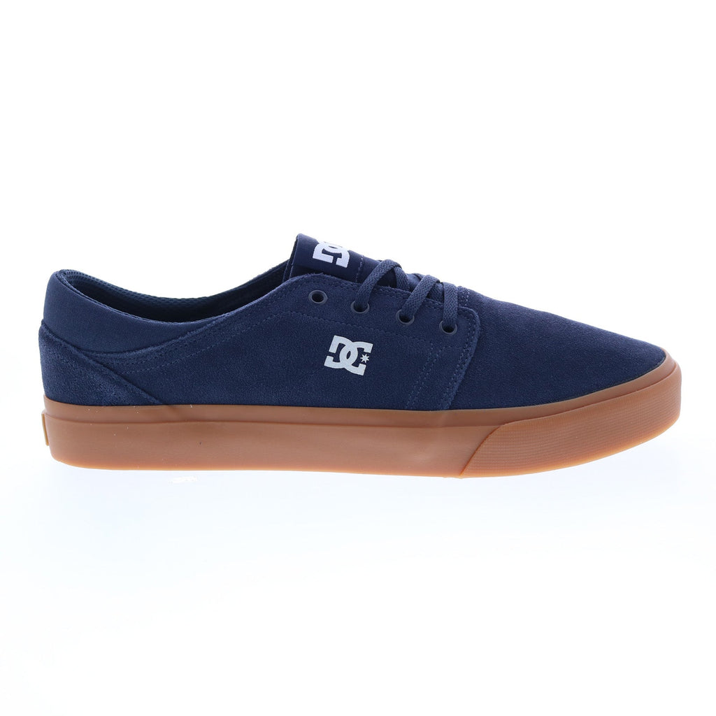 DC Trase Suede ADYS300652NGM Mens Blue Suede Skate Inspired Sneakers