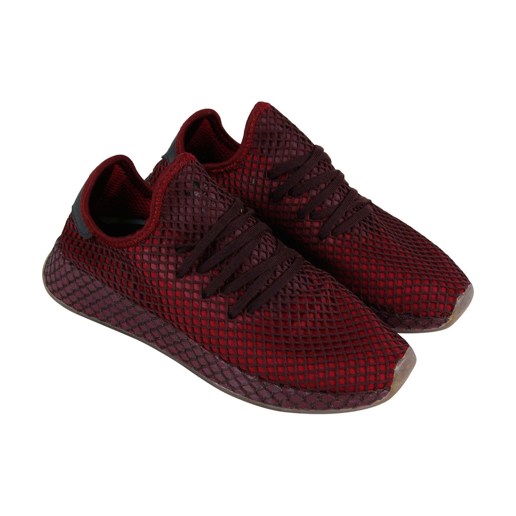 Genoplive skive hvordan Adidas Deerupt Runner B41773 Mens Burgundy Mesh Lifestyle Sneakers Sho -  Ruze Shoes