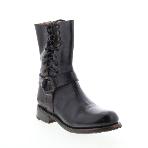 BedStu Elsworth F311025 Womens Black Leather Lace Up Casual Dress Boots