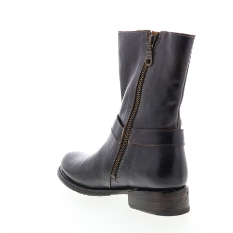 BedStu Elsworth F311025 Womens Black Leather Lace Up Casual Dress Boots