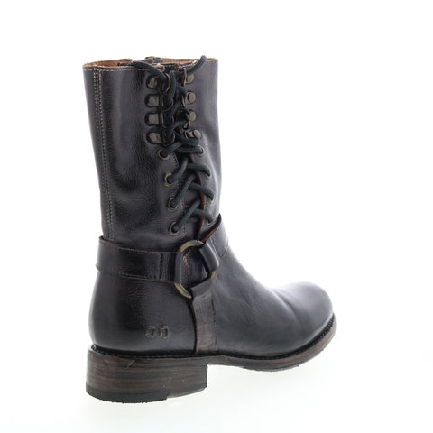 BedStu Elsworth F311025 Womens Black Leather Lace Up Casual Dress Boots