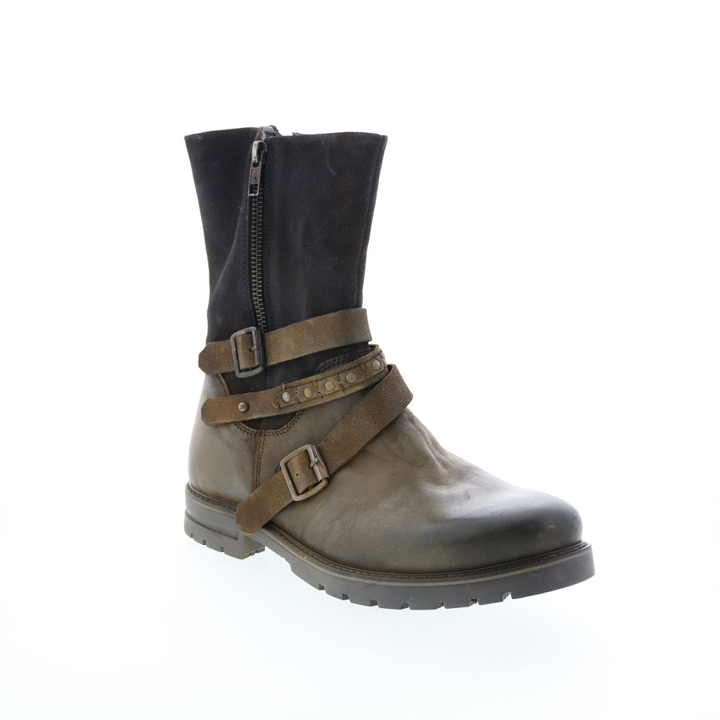 Roan by Bed Stu Anabella F589020 Womens Green Suede Casual Dress Boots