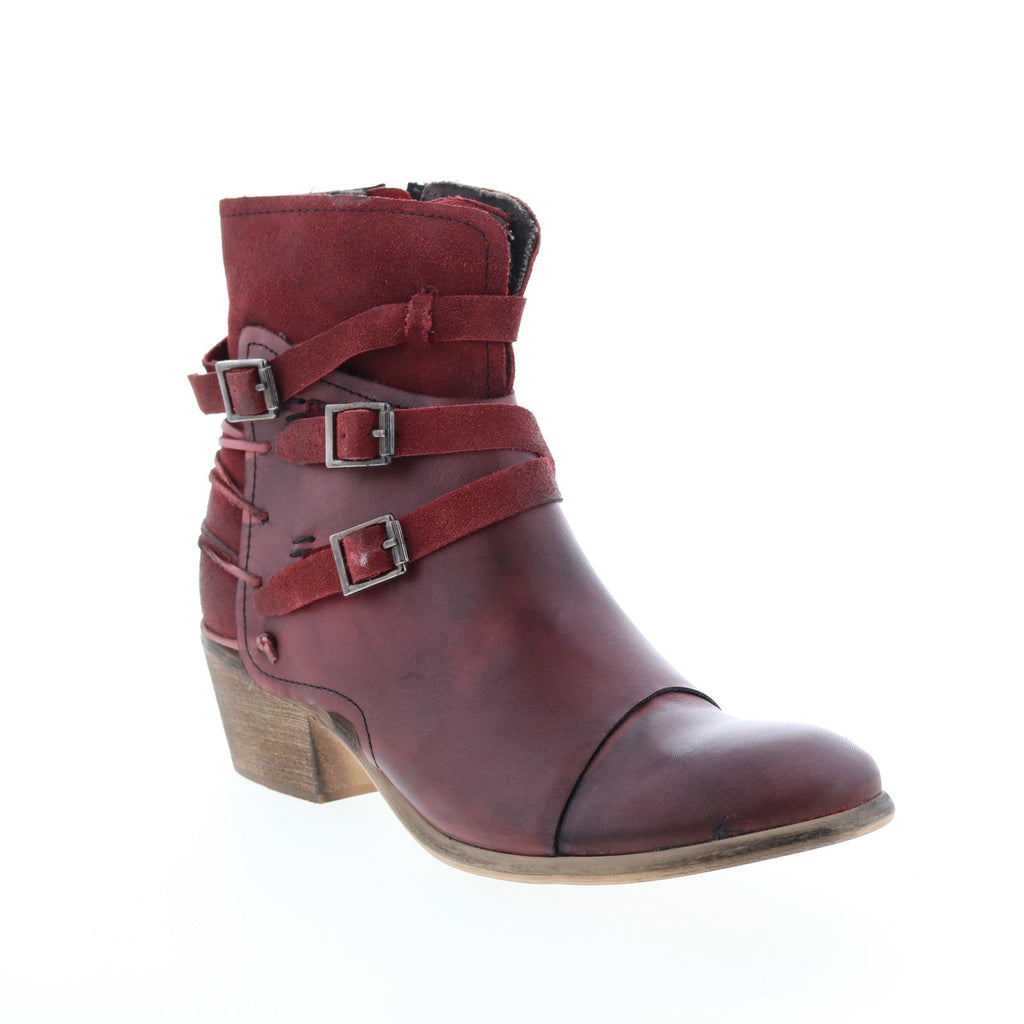 Roan by Bed Stu Jag F858010 Womens Burgundy Leather Casual Dress Boots