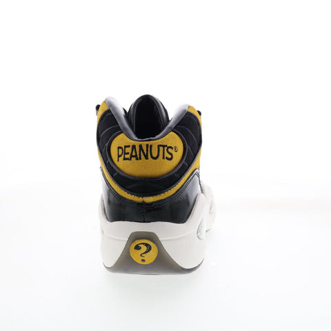 Reebok Question Mid GW1405 Mens Black Leather Athletic Basketball Shoes