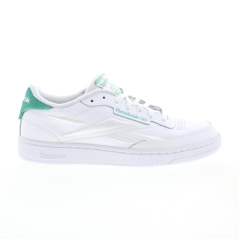 Reebok Club C 85 GW7615 Mens White Leather Lace Up Lifestyle Sneakers Shoes