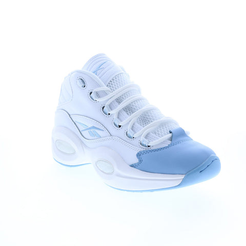 Reebok Question Mid GW8854 Mens White Leather Basketball Sneakers Shoes