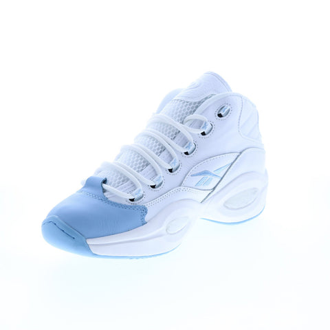 Reebok Question Mid GW8854 Mens White Leather Basketball Sneakers Shoes