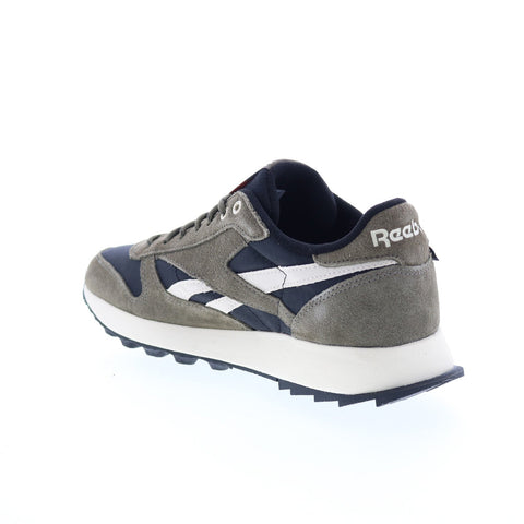 Reebok Classic Leather GX4805 Mens Green Leather Lifestyle Sneakers Shoes