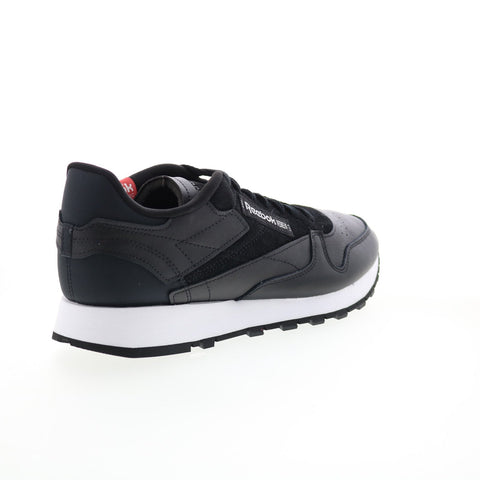 Reebok Classic Leather GX6191 Mens Black Leather Lifestyle Sneakers Shoes