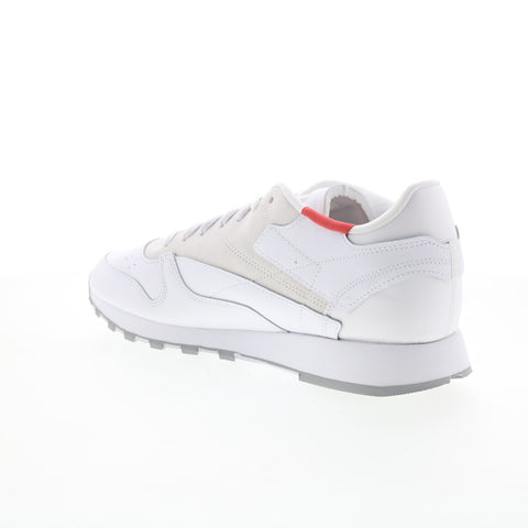 Reebok Classic Leather GX6196 Mens White Leather Lifestyle Sneakers Shoes