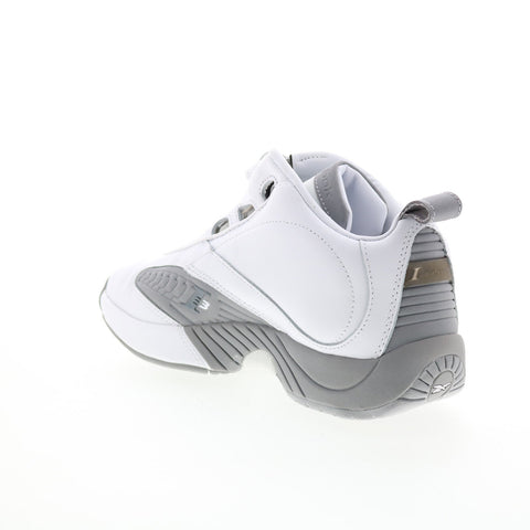 Reebok Answer IV GX6234 Mens White Leather Zipper Athletic Basketball Shoes