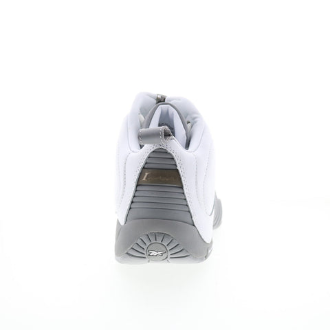 Reebok Answer IV GX6234 Mens White Leather Zipper Athletic Basketball Shoes