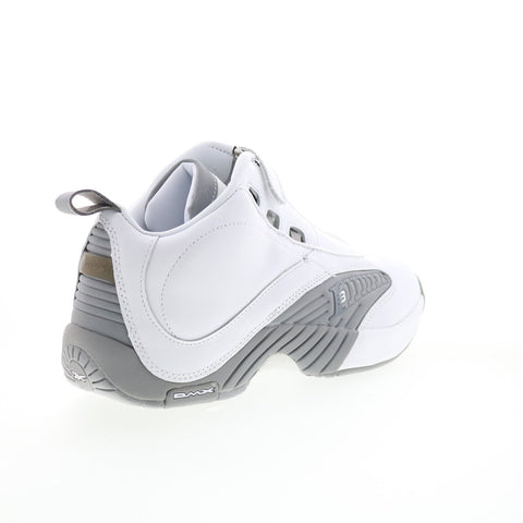 Reebok Answer IV GX6234 Mens White Leather Zipper Athletic Basketball Shoes