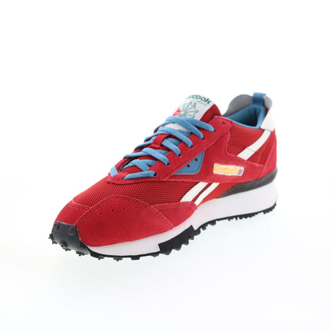 Reebok LX2200 GY9763 Mens Red Suede Lace Up Lifestyle Sneakers Shoes