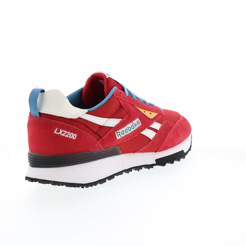 Reebok LX2200 GY9763 Mens Red Suede Lace Up Lifestyle Sneakers Shoes