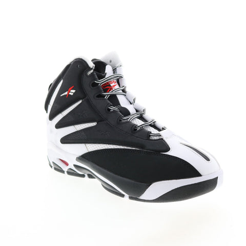 Reebok The Blast GZ9519 Mens Black Leather Athletic Basketball Shoes