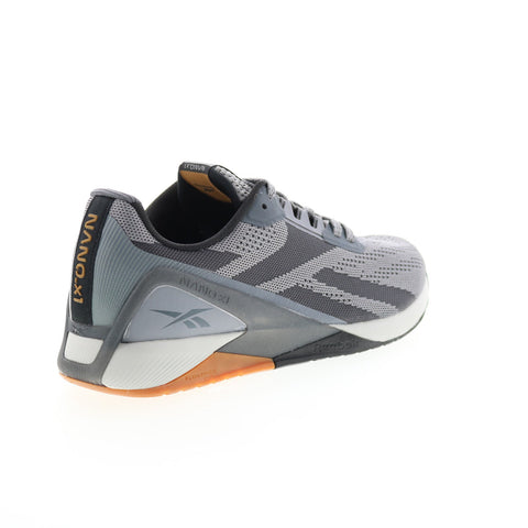 Reebok Nano X1 H02830 Mens Gray Canvas Athletic Cross Training Shoes
