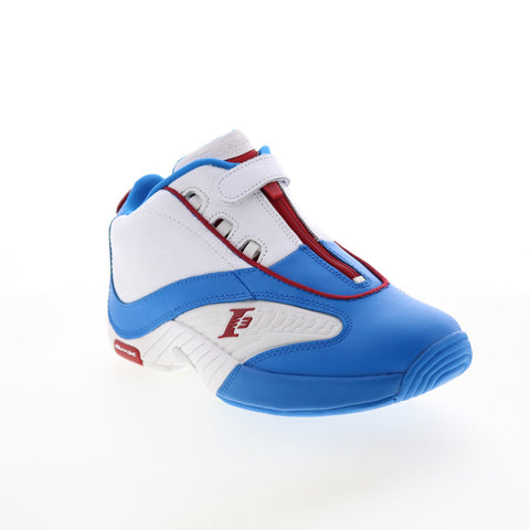 Reebok Answer IV HP3125 Mens Blue Leather Athletic Basketball Shoes
