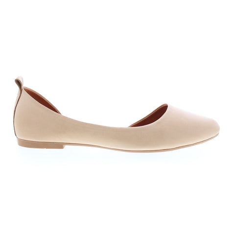 Miz Mooz Belinda Womens Brown Leather Slip On Ballet Flats Shoes