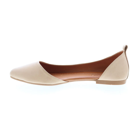 Miz Mooz Belinda Womens Brown Leather Slip On Ballet Flats Shoes