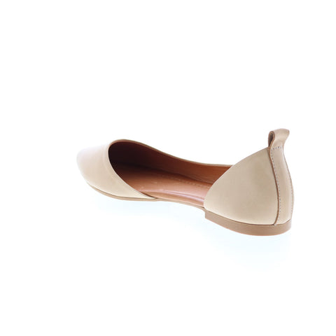 Miz Mooz Belinda Womens Brown Leather Slip On Ballet Flats Shoes