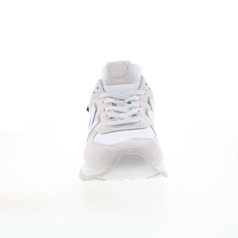New Balance 574 ML574DI2 Mens White Suede Lace Up Lifestyle Sneakers Shoes