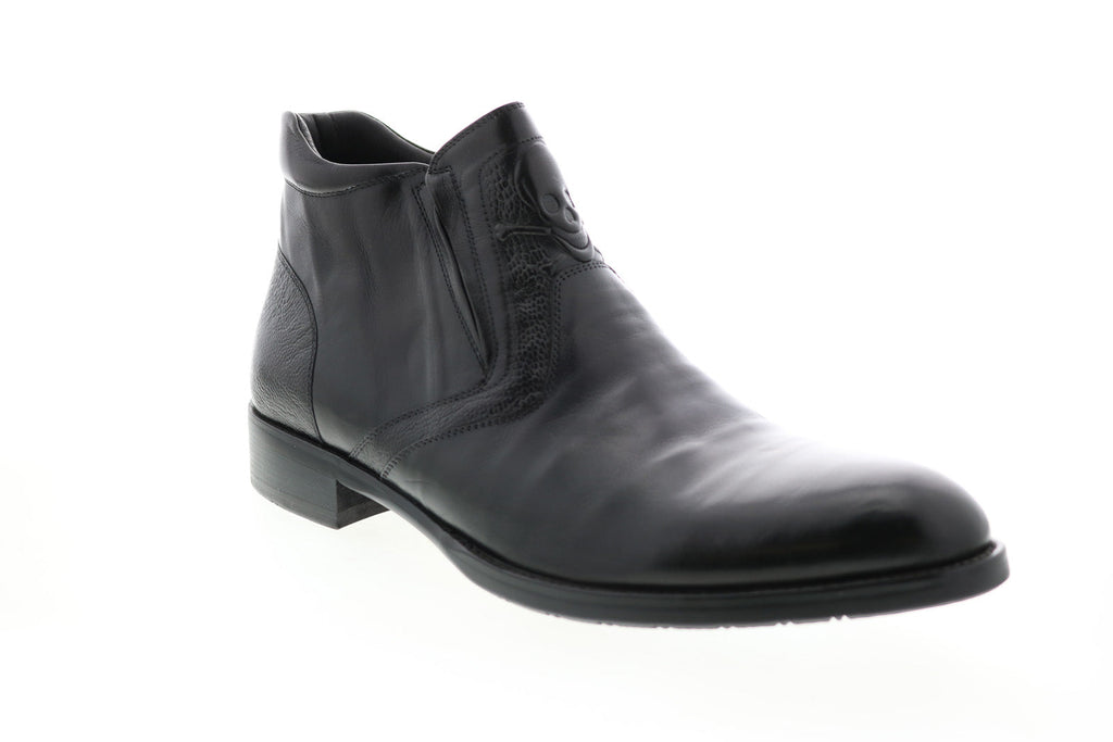 Robert Graham Gordon RGB5116 Mens Black Leather Slip On  display picture 3