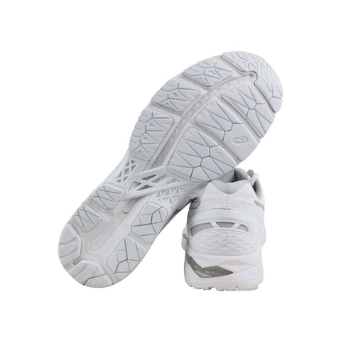 Asics Gel Kayano 23 T737N-0100 Mens White Canvas Athletic Gym Running Shoes