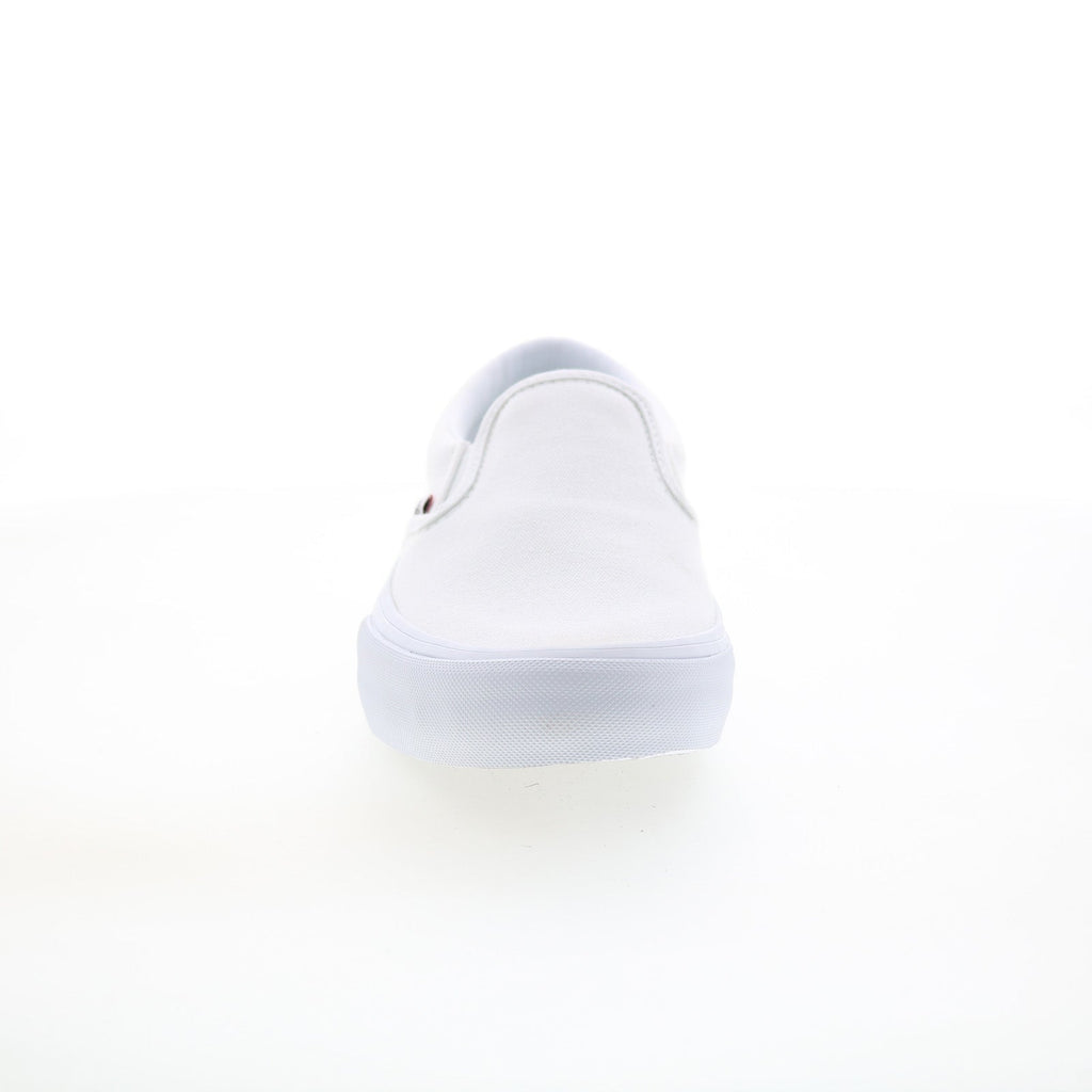Vans Slip-On Pro VN0A347VWWW Mens White Canvas Lifestyle Sneakers Shoe - Ruze Shoes