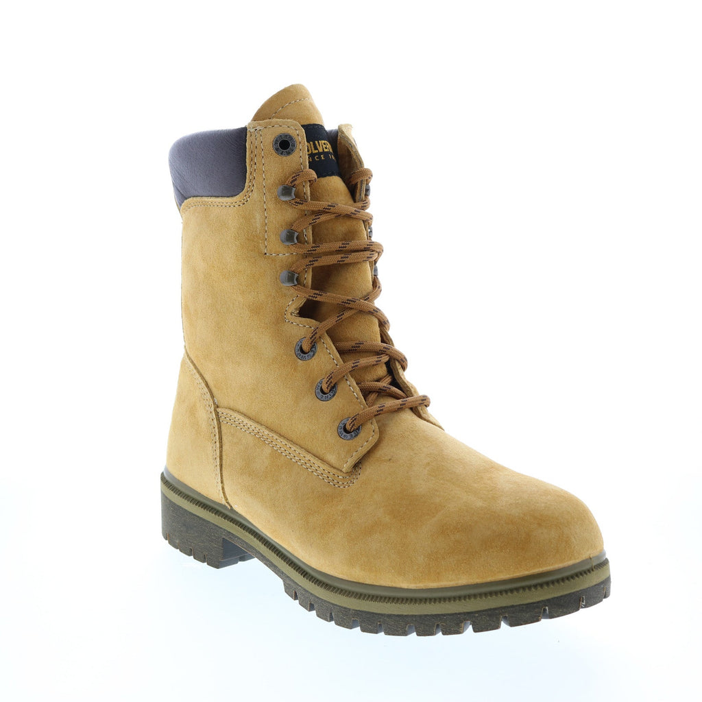 Wolverine Waterproof Insulated 8" W01195 Mens Brown Suede Work Boots