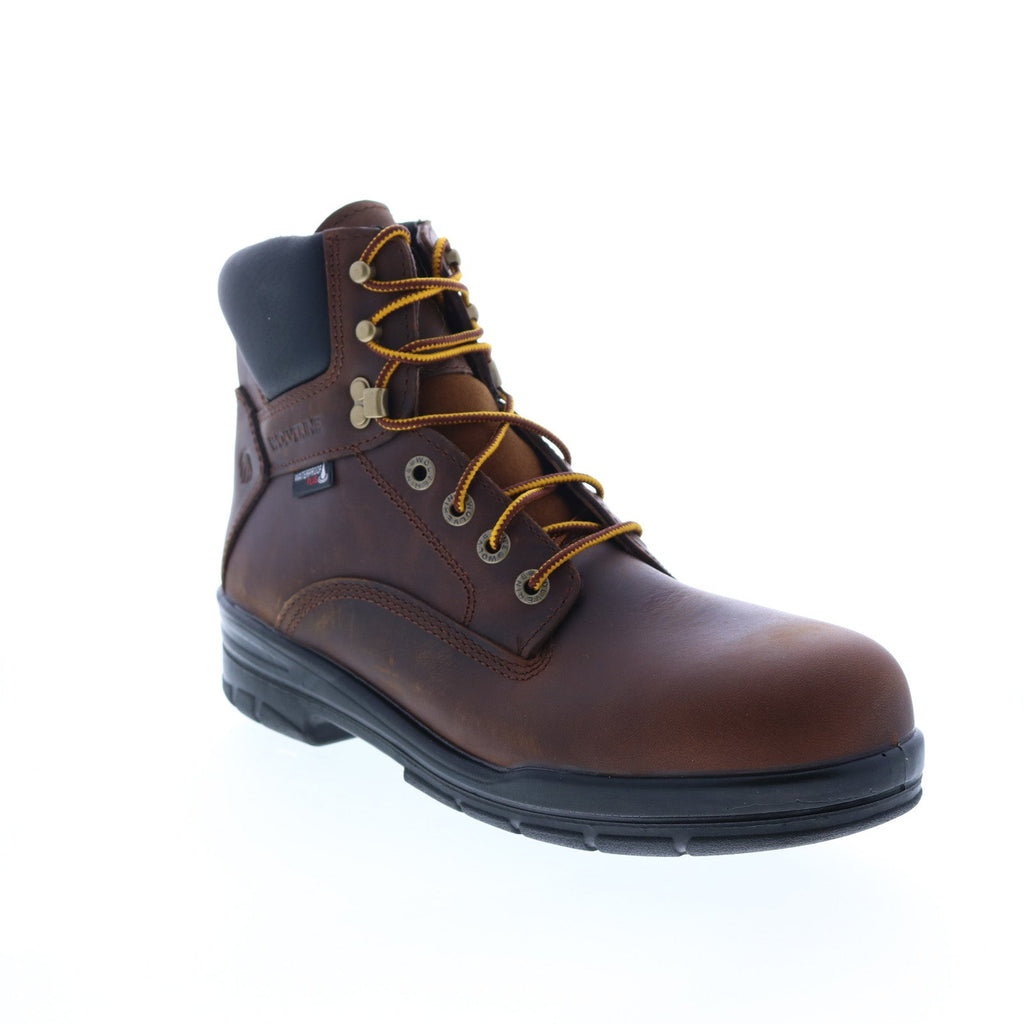 Wolverine Durashock Slip Resistant WP Steel Toe 6" Mens Brown Work Boo