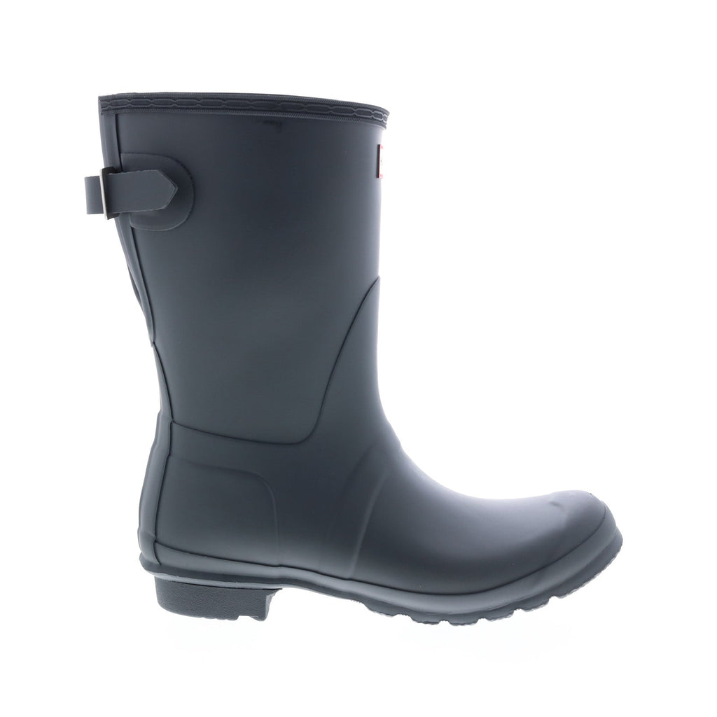 Hunter Original Short Back Adjustable Boot Womens Black Rain Boots