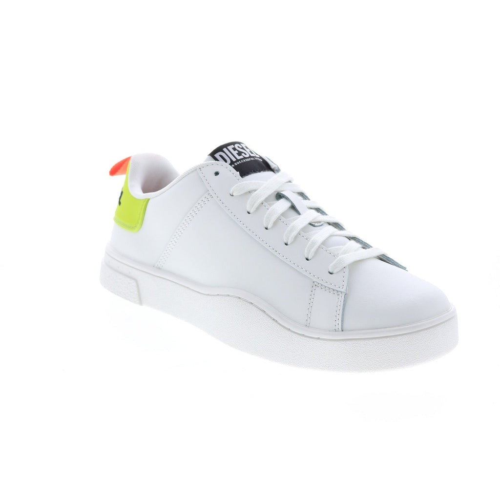DIESEL スニーカー Diesel S-Clever Low Lace Mens White Leather Lace Up Lifestyle