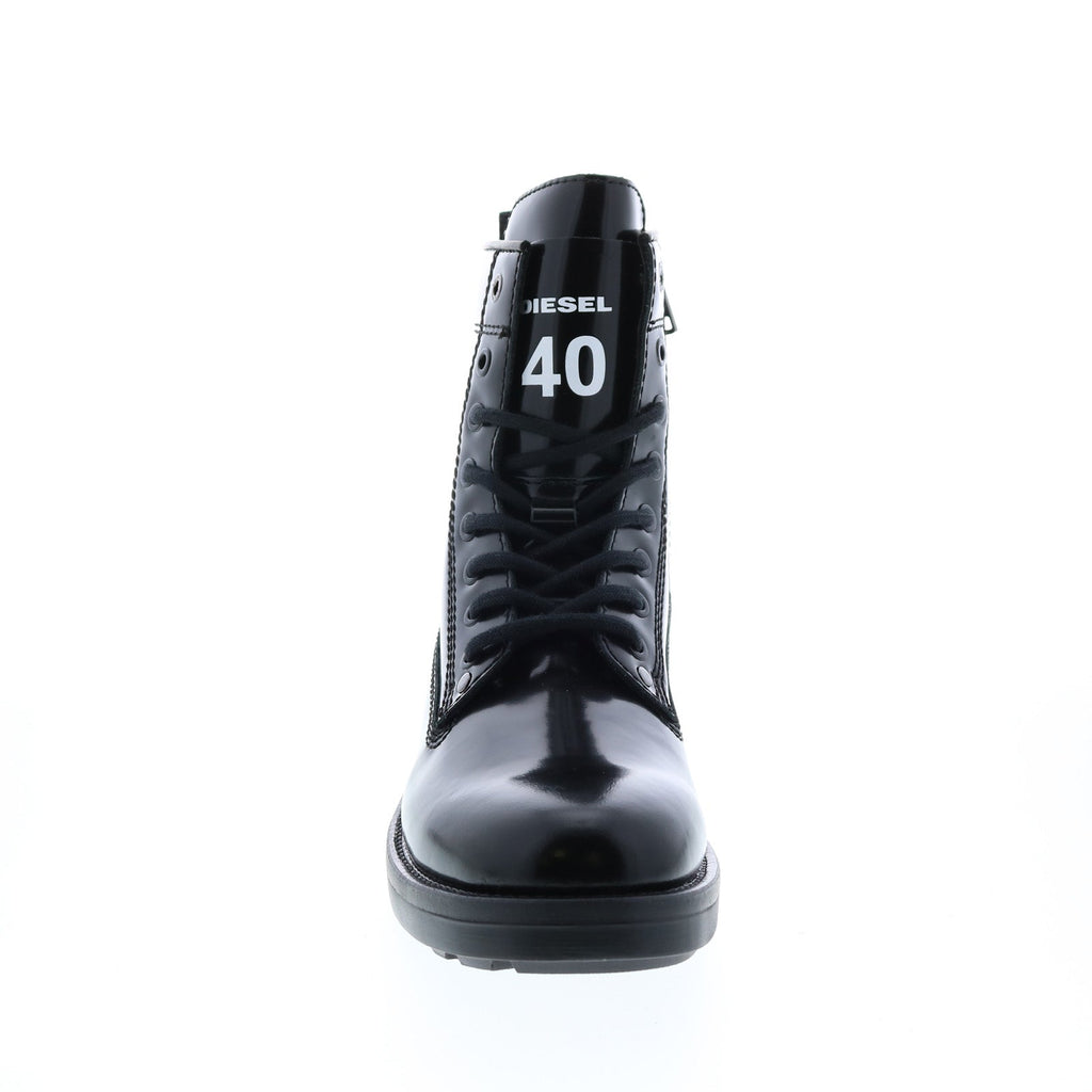 Diesel D-Throuper DBB ZC Mens Black Patent Leather Casual Dress