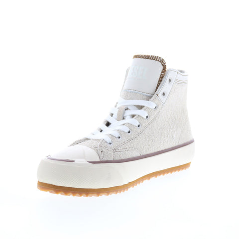 Diesel S-Principia Mid X Mens White Suede Lifestyle Sneakers Shoes